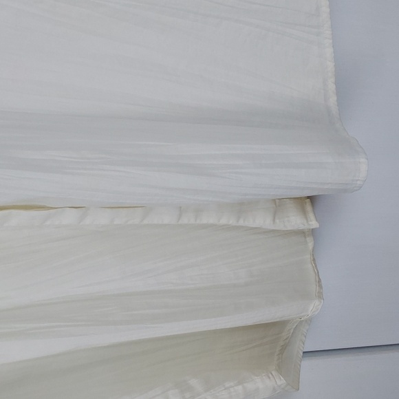 J Jill Womens Cream Stretchy Cotton Top Roll Tab Sleeves Minimalist Sz.L - Picture 4 of 8